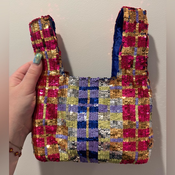 Viral Handcrafted from India to you sequin mini handbag beaded - Picture 3 of 4